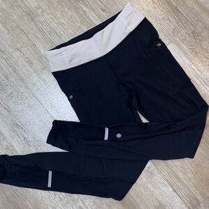 Lululemon Leggings Size 6 Zipup Pockets